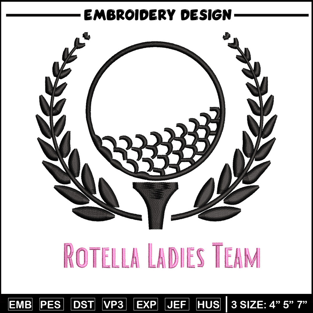 Rotella ladies team embroidery design, Sport embroidery, Emb design, Embroidery shirt, Embroidery file, Digital download.jpg
