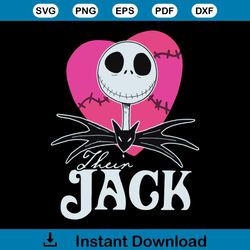 the nightmare before christmas their jack svg digital file