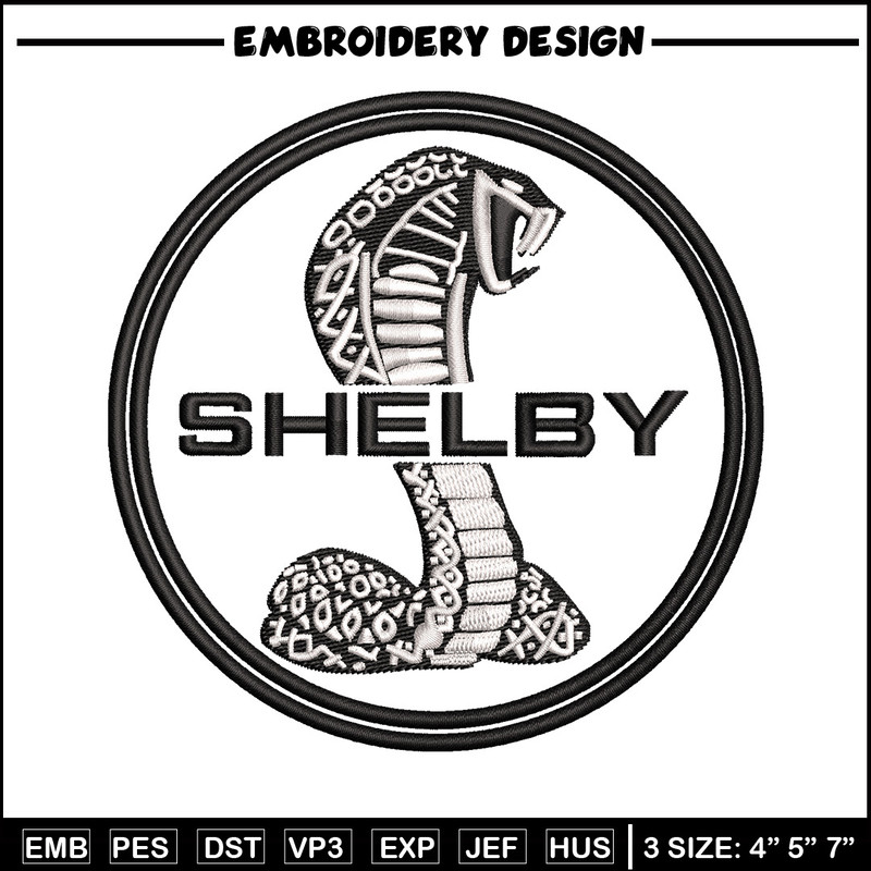 Shelby circle embroidery design, Logo embroidery, Emb design, Embroidery shirt, Embroidery file, Digital download.jpg