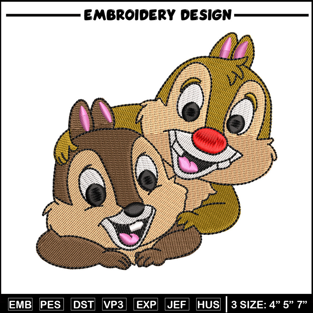 Squirrel cartoon embroidery design, Squirel embroidery, Emb design, Embroidery shirt, Embroidery file, Digital download.jpg