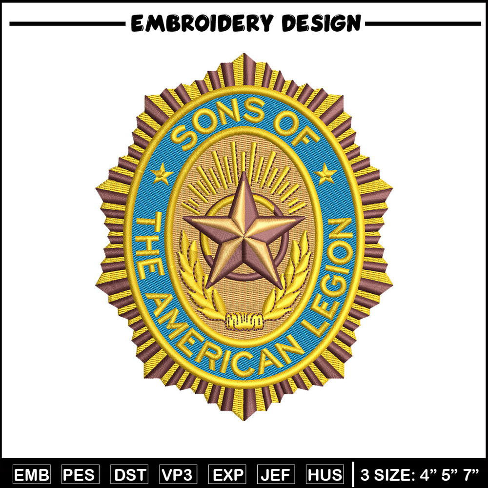 The american legion embroidery design, Logo embroidery, Emb design, Embroidery shirt, Embroidery file, Digital download.jpg