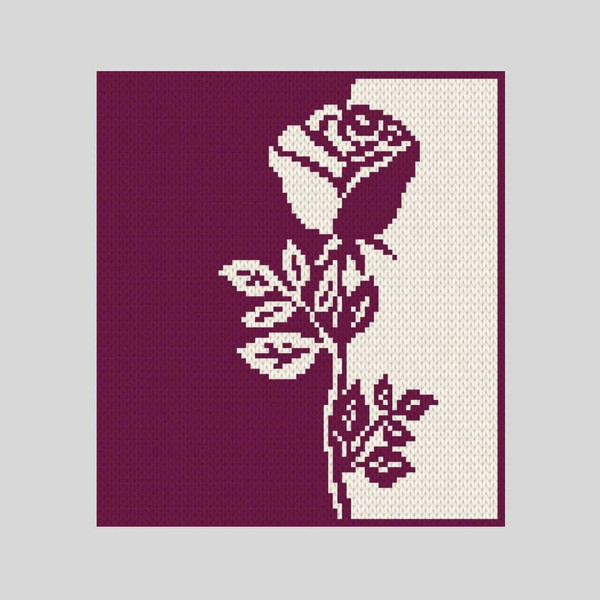 loop-yarn-finger-knitted-rose-flower-blanket
