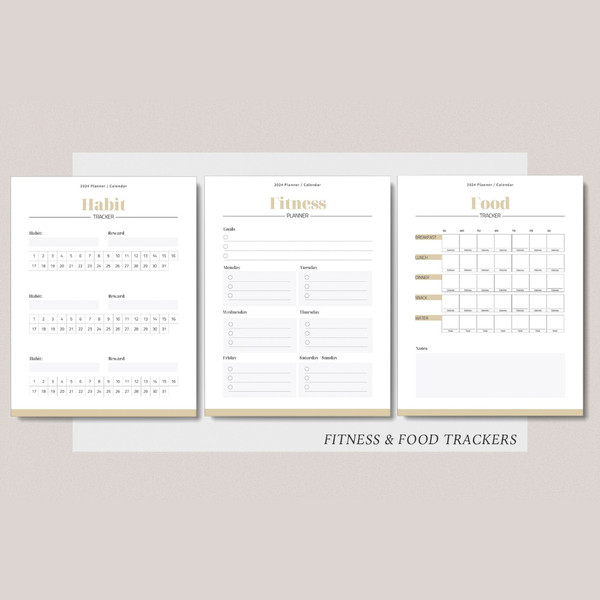 2024 Planner template, 2024 Monthly calendar template, Editable Canva template (9).jpg
