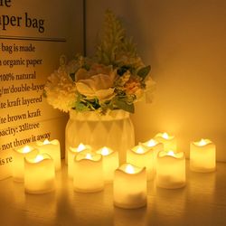 flameless led tea lights, flickering votive candles