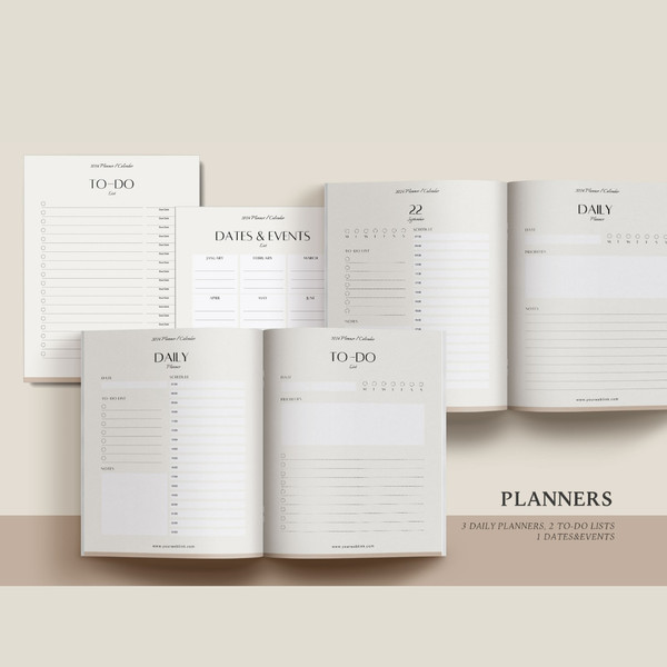 Editable Planner 2024 template, 2024 Monthly calendar template, Canva template (4).jpg