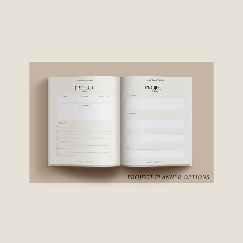 Editable Planner 2024 template, 2024 Monthly calendar template, Canva template (6).jpg
