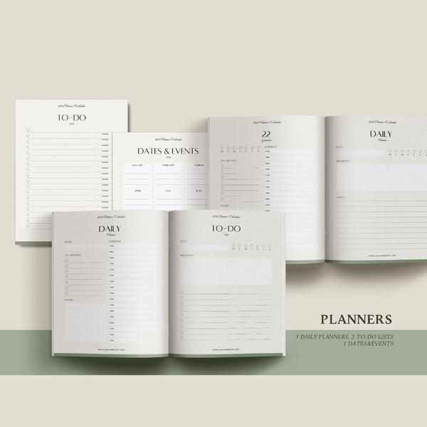 Customizable Planner 2024 template, Editable 2024 Monthly calendar template, Canva template (4).jpg