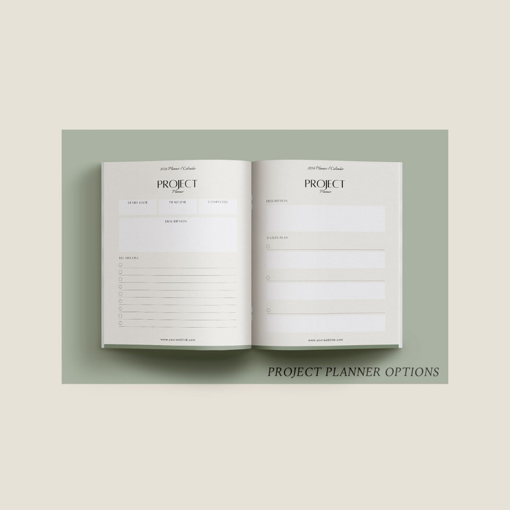 Customizable Planner 2024 template, Editable 2024 Monthly calendar template, Canva template (6).jpg