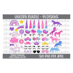 unicorn svg files for cricut, unicorn clipart, unicorn png, unicorn face svg, unicorn vector, unicorn horn svg, unicorn