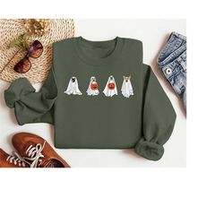 halloween dog sweatshirt,ghost dog shirt,ghost sweatshirt, halloween sweatshirt,halloween sweater, 2023 happy halloween,