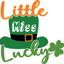 little miss lucky, st. patrick's day svg, saint patricks svg, lucky svg, irish svg, shamrock, instant download