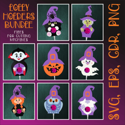 Halloween Lollipop Holder | Paper Craft Templates SVG | Sucker holder Bundle