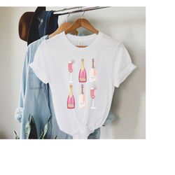 champagne shirt for champagne lover bridal shower gift bridesmaids tee gift  for bride vacation bachelorette t-shirt wed