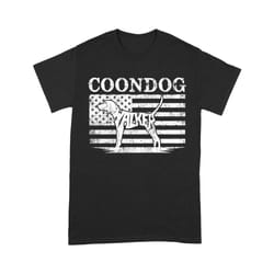 coonhound dog american flag shirt, mens coon dog gift, walker coonhound lover, hunting dog standard t-shirt fsd2346d01
