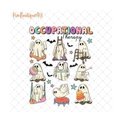 occupational therapy ghost png, ot ghost halloween png, cute ot spooky png, ot halloween png, trick or speech png, ot sq