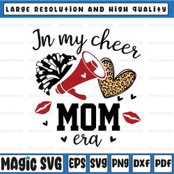 in my cheer mom era cheerleading png, football mom era life leopard png, happy halloween png, digital download