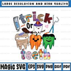 Trick or Teeth Png, Dentist Graduation Halloween Png, Spooky Vibes, Trendy Halloween Png, Happy Halloween Png, Digital