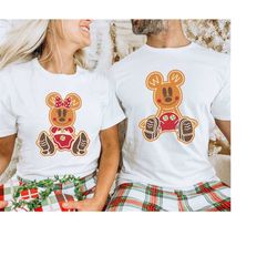 mickey and minnie gingerbread shirt,mickey and minnie disney ears christmas shirts,christmas disney shirts,matching disn