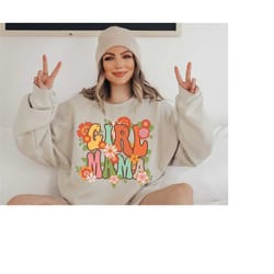 girl mama sweatshirt, mama sweatshirt, girl mom shirt, gifts for mom, new mom shirt, mama apparel, trendy mom sweater, m
