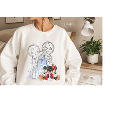 mickey & minnie castle hoodie shirt, disney sweatshirt,disney castle sweatshirt, disney castle hoodie, magic kingdom swe