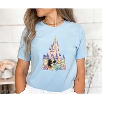disney princess shirt, disney watercolor castle tee, magic kingdom shirt, disney girl trip, princess castle shirt, disne