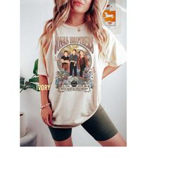 retro jonas brothers est 2005 5 albums 1 night comfort colors shirt, jonas brothers merch, jonas brothers album tee,jona