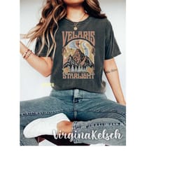 velaris city of starlight comfort colors shirts, comfort retro velaris shirt, unisex house of wind book clothing, night