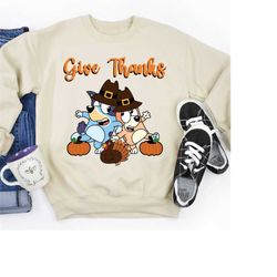 thanksgiving shirt, give thanks sweatshirt, funny thanksgiving shirt, fall season shirt, cartoon give thanks sweatshirt,