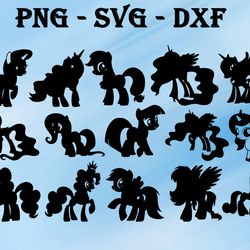 black pony svg, bundles my little pony svg, png,dxf, pdf, jpg...