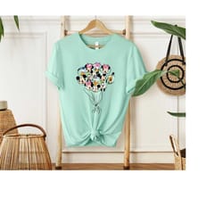 mickey and friends ears shirt, disney balloon shirt, mickey ears shirt, disney shirt, disneyworld shirt, retro disney sh