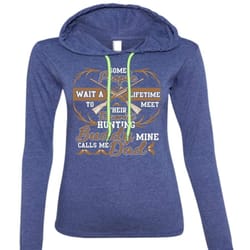 favorite hunting t shirt, i love hunting t shirt (anvil ladies ringspun hooded)
