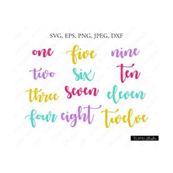 birthday numbers svg, unicorn svg,, unicorn clip art,  cute unicorn svg, cricut, silhouette cut file chevrons