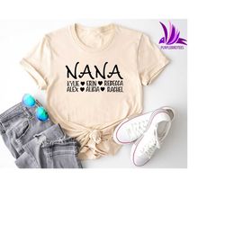 personalized nana shirt, grandkids names shirt, custom nana shirt, nana and grandkids shirt, nana shirt, grandma shirt,