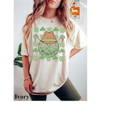 comfort colors shamrocks st. patrick's day t-shirt, lucky shamrock tshirt, st patricks day shirt, women st paddys day ts