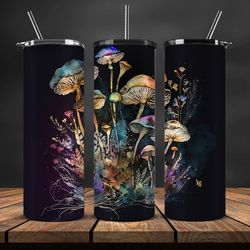 mushrooms tumbler wrap ,mushrooms png , mushroom sublimation design 01
