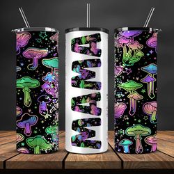 mushrooms tumbler wrap ,mushrooms png , mushroom sublimation design 06