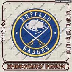 Buffalo Sabres NHL Team Embroidery Design, NHL Logo Embroidery Files, NHL Sabres Embroidery, Machine Embroidery