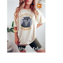comfort colors vintage disney pocahontas meeko raccoon did you say snacks shirt, disney pocahontas shirt, disneyworld sh