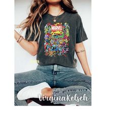 comfort colors marvel shirt, marvel friend shirt, marvel shirt, avengers shirt, marvel superhero shirt, avenger group sh