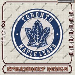 Toronto Maple Leafs NHL Team Embroidery Design, NHL Logo Embroidery Files, NHL Maple LeafsEmbroidery, Machine Embroidery