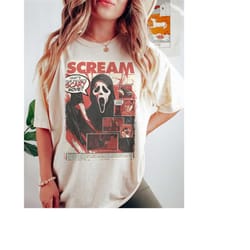 comfort colors ghostface horror shirt, retro halloween shirt, horror movie character, halloween shirt,scream calling,hor