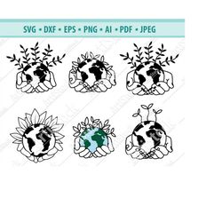 earth svg, earth clipart, globe svg, earth day svg, earth vector, earth cut file, earth silhouette, save our planet svg,