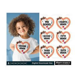 bundle hello preschool svg,second grade svg, hello 2nd grade svg, 3rd grade svg, 4th grade svg,5th grade svg,6th grade s