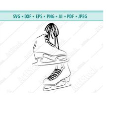 figure skating shoes svg, ice skate sports footwear shoe ice skating winter blade dancing, .svg .png clipart vector cric