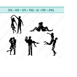 couple svg file, date of lovers svg, valentine day svg, anniversary svg, couple clipart, love svg, couple in love svg, c
