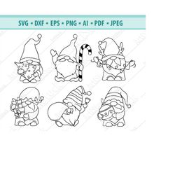 gnome svg, cute garden gnome svg, nordic gnome svg, gnome clipart, holiday gnome svg, christmas gnomes svg, cut file, si