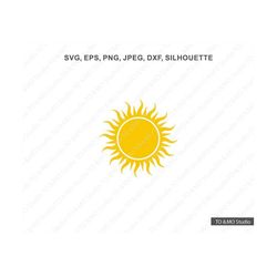 sun svg, summer svg, sun clipart, summer sun svg, beach svg, svg files, cricut, silhouette cut files