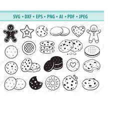 cookies svg, baking svg, christmas cookie svg, chocolate chip cookies svg, tasty bakery svg, gingerbread man svg, holida