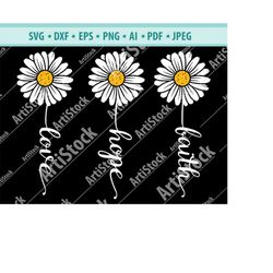 daisy flower svg, daisy monogram svg, flower svg, daisy  clipart, flower monogram svg, cricut, svg cut files, silhouette