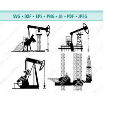 oil rig svg, oil pump svg, oil rig clipart, oil production svg, oilfield pump svg, oil well svg, file for cricut, oil pi